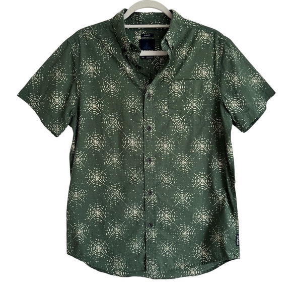 Prana Other - prAna Hillsdale Slim Fit Button Down Shirt Green Geo Print Unisex Size Small